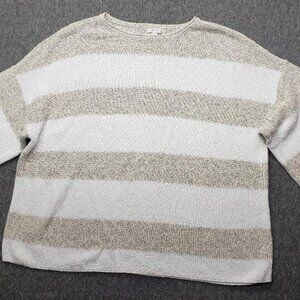 Pure Jill Women’s Roll Neck Cropped Oversized Cotton Sweater (Size Large)